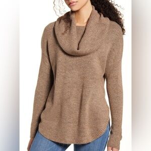 Dreamers Brown Cowl Neck Sweater Women’s Size Medium